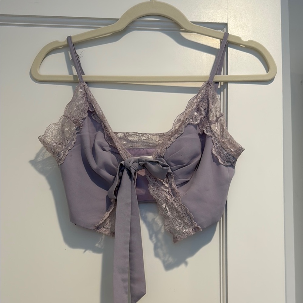 Revolve More to Come Lavender Lace Trim Camisole size XS